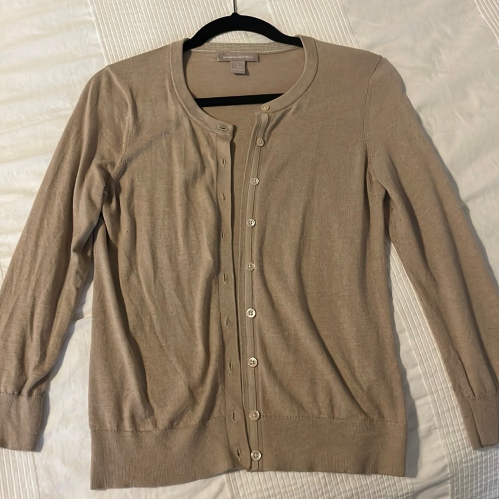 Banana republic small tan cardigan